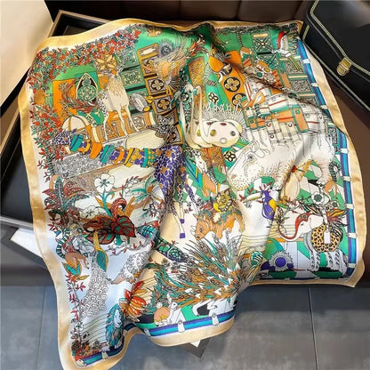 Scarf 100% Silk Bandana Women Square Scarves Wrap Kerchief Spring Fashion Luxury High Quality Headband Hijab Shawls 2026