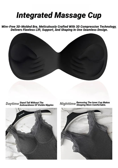 Thermo Thick Slimming Undershirt Thermal Underwear Inner Vest For Women Warm Winter Sexy Lace Sleeveless Tank Tops Padded Bra
