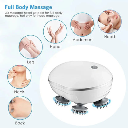 Electric Head Massager with Adjustable Speed Scalp Massage, Full Body Deep Muscle Vibrating Massage Cat Pet Massager