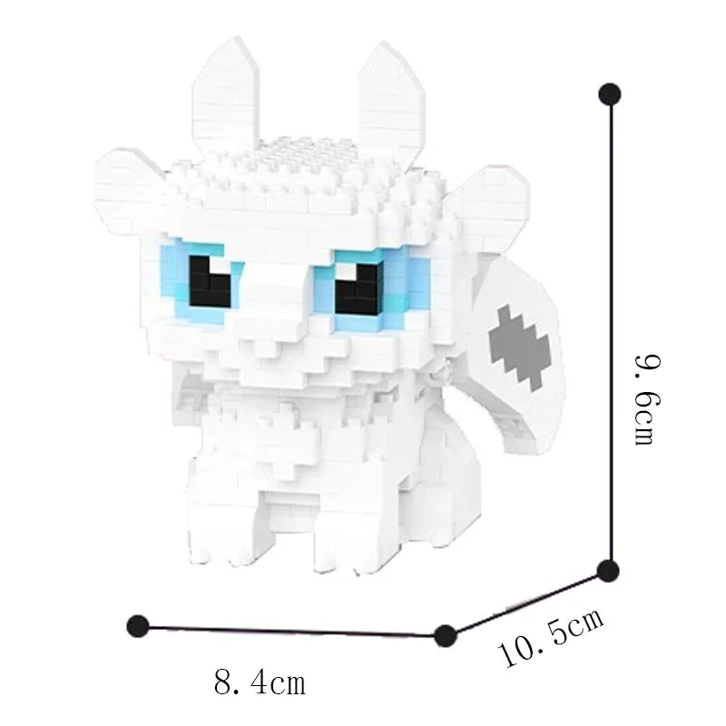New Building Blocks Animals Toys Cartoon Dragon Microes Blocks Action Figures Halloween Toys Gifts Decorations