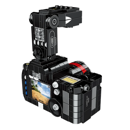 KNEW BUILT Vintag Camera Model Mini Bricks for Kids Learning Toy Educational Building Block Model Construction Kits for Children