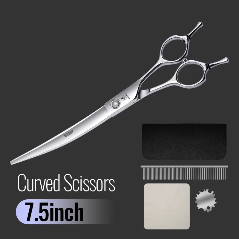 Fenice 6//6.5/7/7.5 Inch Professional Pet Dogs Grooming Scissors Set Straight&Curved &Thinner&Chunker Shear Scissors