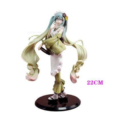 Anime Figure Cherry Blossoms Dress Action Figures Kawaii Swimsuit Vocaloid PVC Collectible Model Toys Girl Gift