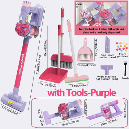 Kids Simulation Electric Vacuum Cleaner Toy Set Housekeeping Role Play Educational Toys for Toddlers Perfect Gift for Girls Boys