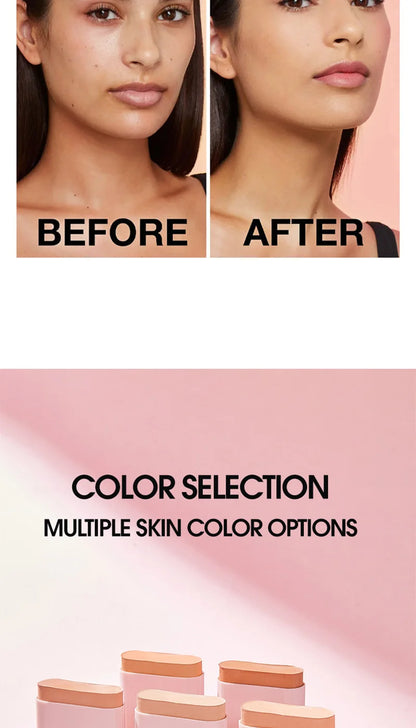 TVLV Concealing Foundation Stick: 5 Shades with Built-In Brush - Cream Finish, Lightweight and Waterproof Formula,