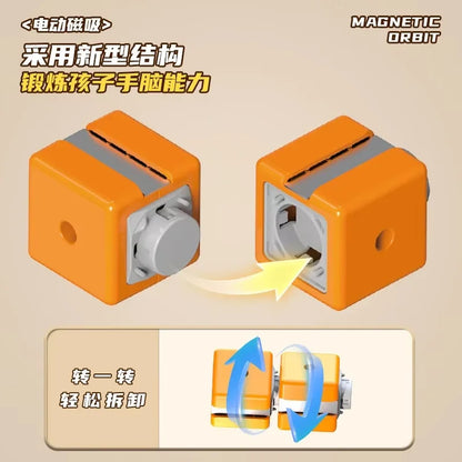Sell Well Anti-Gravity Magnetic Attraction Track Train Changeable Magnetic Magic Rail Car Electric Train Toy
