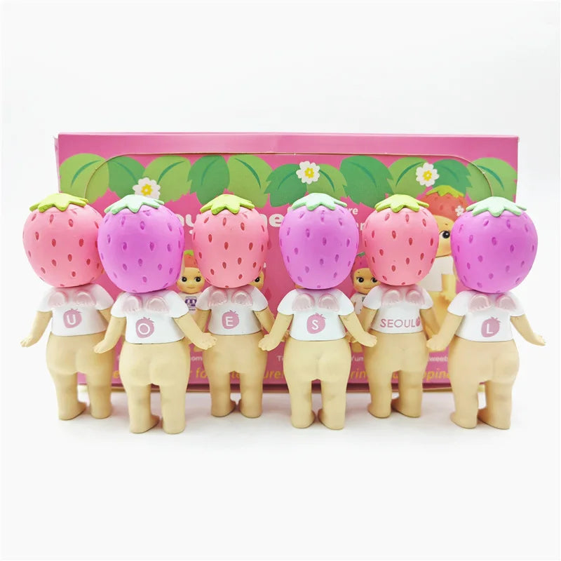 Sonny Angel Blind Box Toys Seoul Series Anime Action Figures Ornaments Strawberry Dolls Fans Children Christmas Birthday Gifts