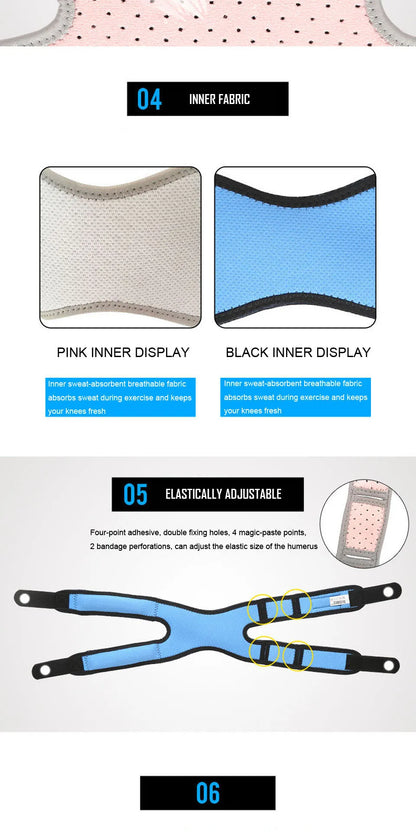 AOLIKES 1PCS Pressurized Knee Wrap Sleeve Support Bandage Pad Elastic Braces Knee Hole Kneepad Safety Basketball Tennis Cycling