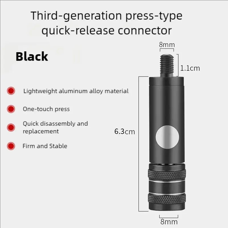 LINNHUE  Quick connector 8mm universal connector head and rod portable converter fishing gear accessories