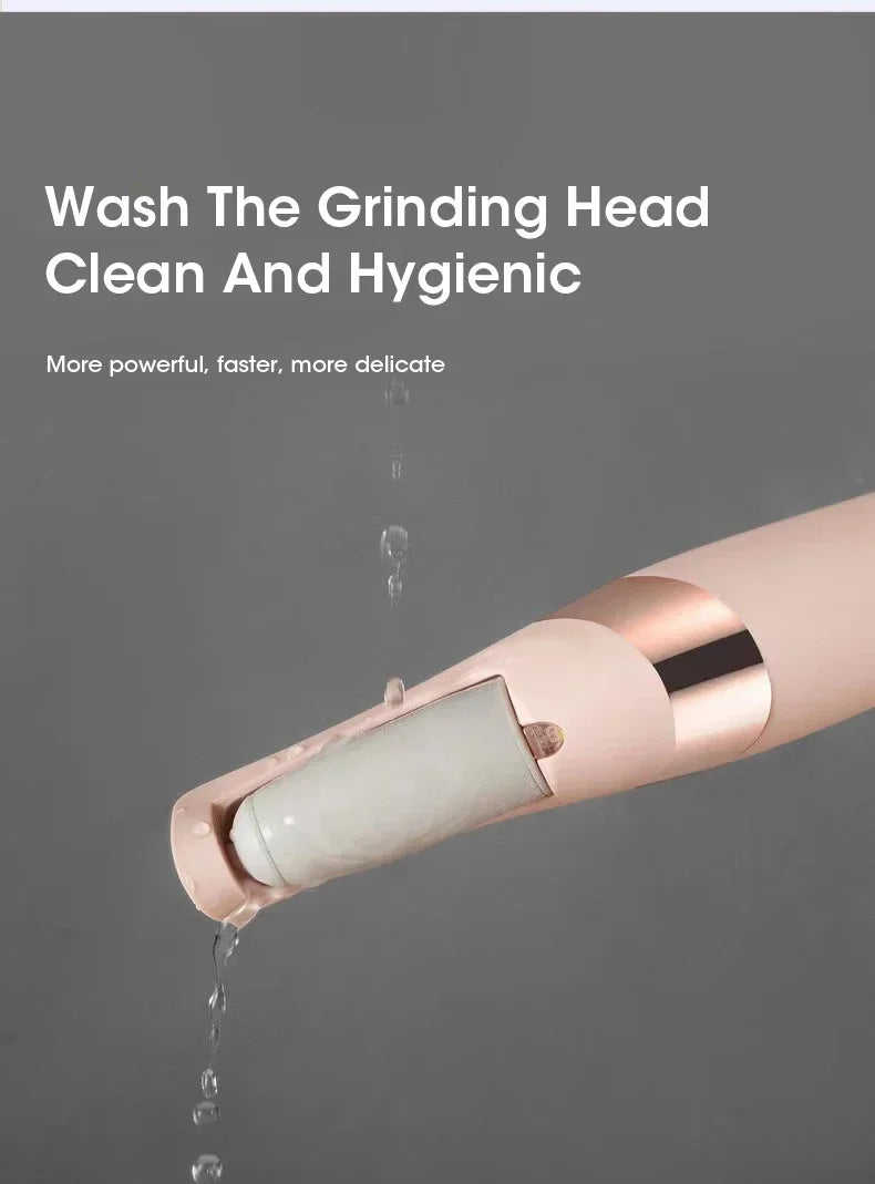 NEW in USB Electric Dead Skin Pedicure Automatic Foot Grinder Rechargeable Roller Feet Pedicure Tool with Removable Roller Heads