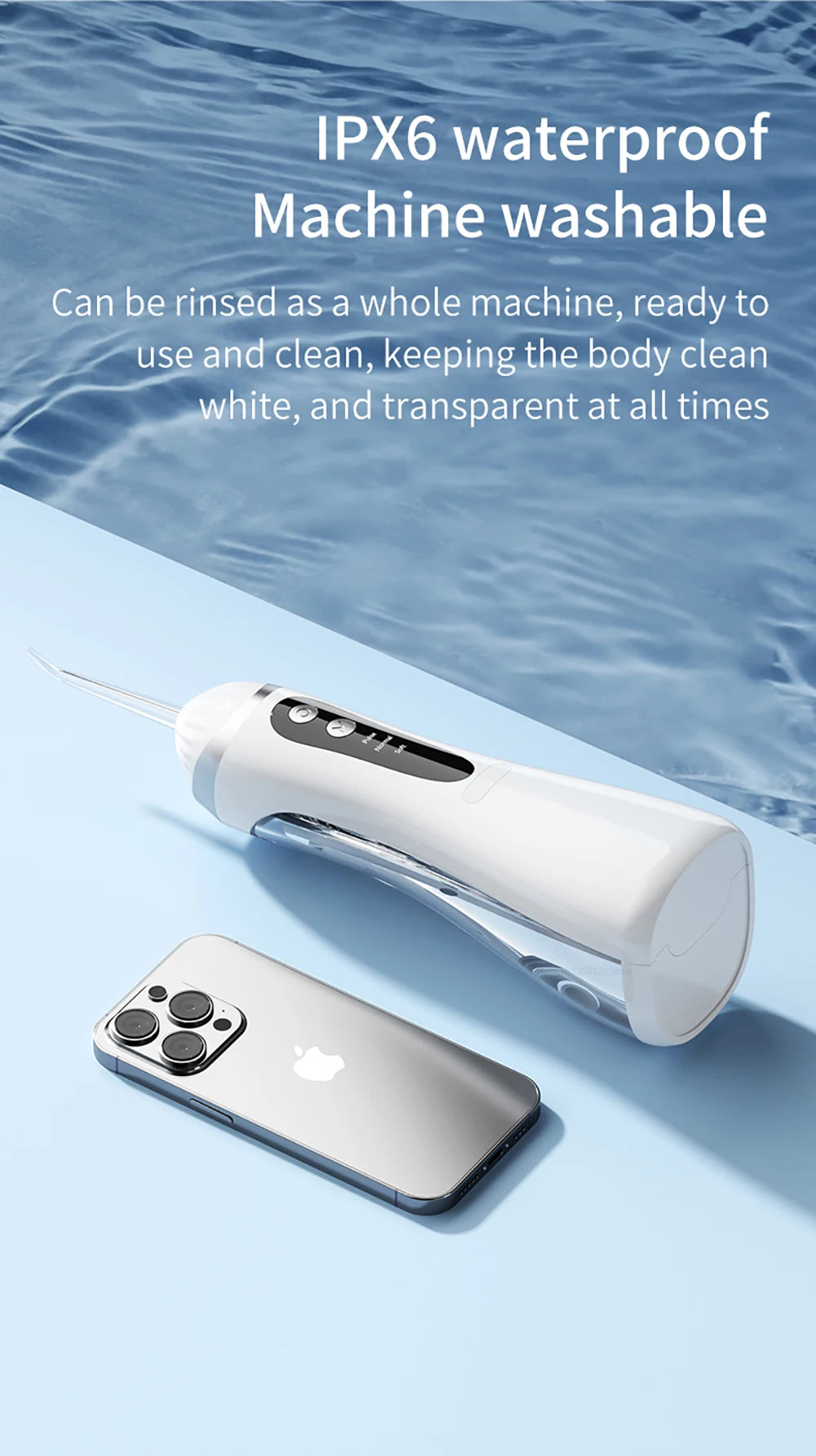 Teeth Water Flosser Electric Oral Irrigator Portable Home Dental Cleaning Teeth Rechargeable Waterproof Teeth Cleaner Oral Care