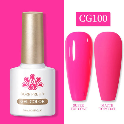 BORN PRETTY 10ml Gel Nail Polish Gel 130 Colors Semi Permanent Solid Nail Gel Varnish Soak Off UV Gel for Base Top Coat