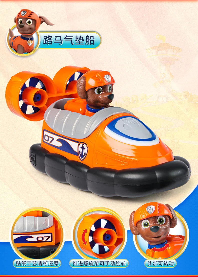 New Original PAW PATROL Vehicle Car Ryder Tracker Everest Chase Rex Skye Rocky Marshall Zuma Action Figure Toy Kid Birthday Gift