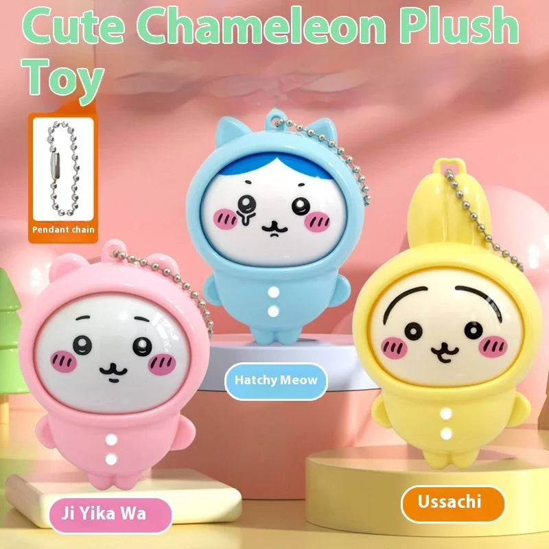 Chiikawa Anime Face Changing Toy – Press To Transform Expression Keychain Figure Hachiware Usagi Kawaii Gift Collectible Toy