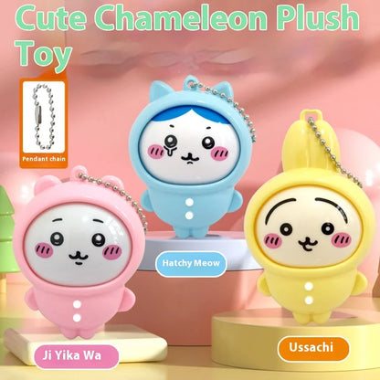 Chiikawa Anime Face Changing Toy – Press To Transform Expression Keychain Figure Hachiware Usagi Kawaii Gift Collectible Toy