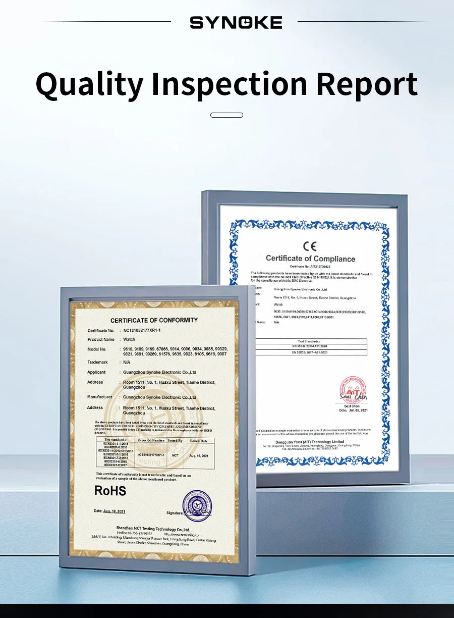 SYNOKE Men Rectangular Sports Electronic Watch Waterproof 50M Night Light Large Screen Alarm Clock Trend Retro Style