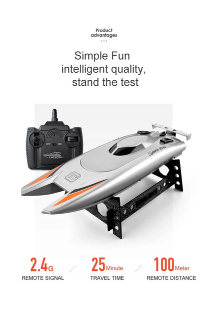 2.4G RC High Speed Racing Boat Waterproof Double Motor Remote Control Professional Speedboat 805 Gifts Toys for boys