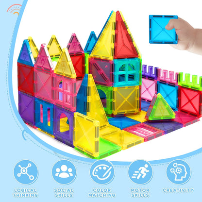 40/64/100PCS Magnetic Building Blocks Montessori  Educational Constructor Toys Set For Kids Game For Boys Girl Gifts