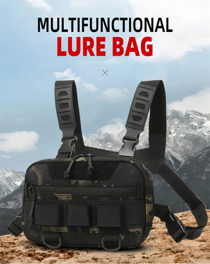 Tactical Chest Vest Bag Backpack Front Rig Pouch Outdoor Camping Cycling Hiking Hunting Climbing Fishing Lure Travel Fanny Pack