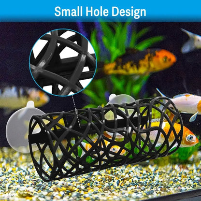 Betta Fish Hideout Cave with Hammock Bed Hollow Tunnel Fish Tank Accessories Aquarium Decorations for Crayfish Shrimp Small Fish