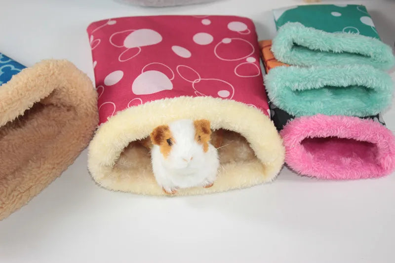 1 PC Random Color Small Pet Hamster Guinea Pig Small Nest Pet Hedgehog Squirrel Hamster Bed Comfortable Warm House for Winter