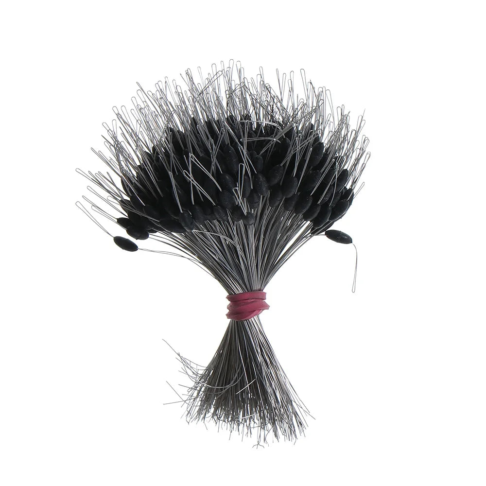 300Pcs Silicone Space Bean Oval Stopper Bobber Profession Fishing Float Resistance Anti-Strand Fish Line Fishing Gear