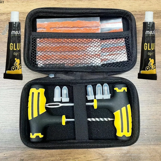 Emergency Tire Repair Kit - Quick Fix Heavy-Duty Glue & Rubber Strips for Cars/Trucks/RVs Puncture, On-the-Go Safety