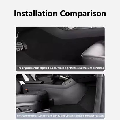 For Tesla ModelY Juniper 2025 Car Central Control Side Anti Kick TPE Waterproof Anti-dirt Full coverage Anti Kick Protective Mat