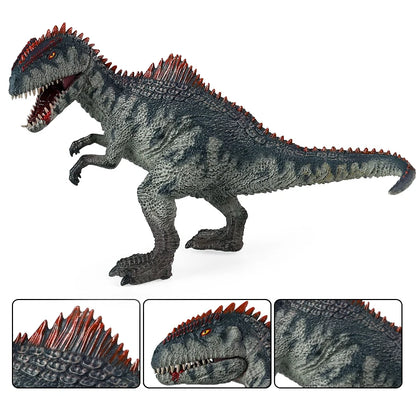 Oenux Jurassic Dinosaur Spinosaurus Indominus Rex Action Figures Open Mouth Tyrannosaurus Animals Model Collection Kid Toy Gift