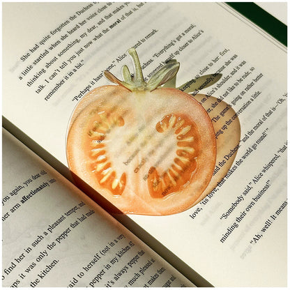 New exquisite transparent acrylic apple bookmark reading mark gift cute grape tomato bookmark toy