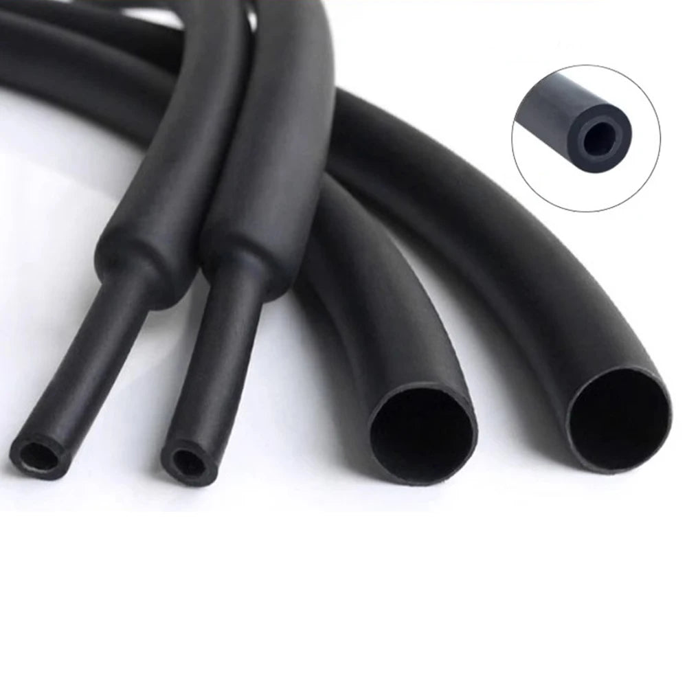 3:1 Ratio Heat Shrink Tubing Kit Black Adhesive Lined Wire Shrink Wrap Tube Industrial Wire Connector Cable Sleeves Protecter