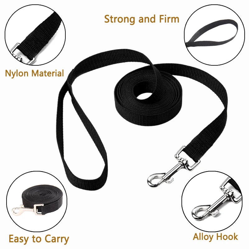 Long Strong Pet Dog Leash for Small Medium Large Dogs Cats Hiking Puppy Solid Traction Rope Golden Retriever Bulldog Accessories