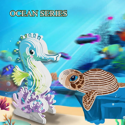 Children's Cartoon Dinosaurs 3D Three-dimensional Puzzle Toys DIY Puzzle Creative Paper Animal Model Assembly  baby toys