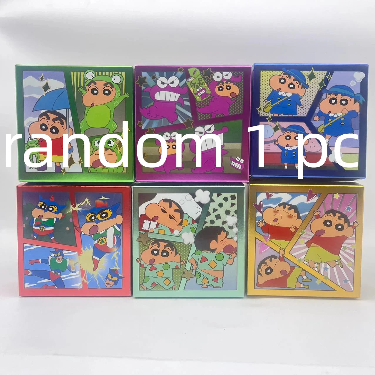 6pcs Anime Figure Xiaoxin Screen Lying Style Blind Box Kawaii Car Ornament Cartoon Figure Display Decor Craft Toys Festival Gift