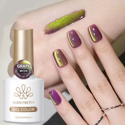 BORN PRETTY 10ml Brown Purple Black Red Cat Magnetic Gel Polish Manicure Soak Off UV Gel Nail Art Varnish Autunm Winter Nails