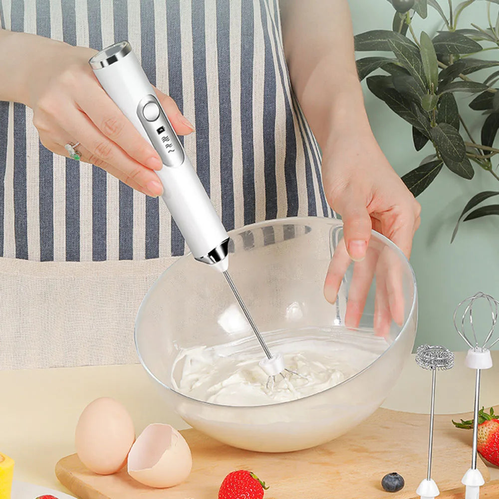 TINSOL  Electric Milk Frother Mini Handheld Wireless Powerful USB Rechargeable Convenience Coffee Milk Whipping Kitchen Whisks
