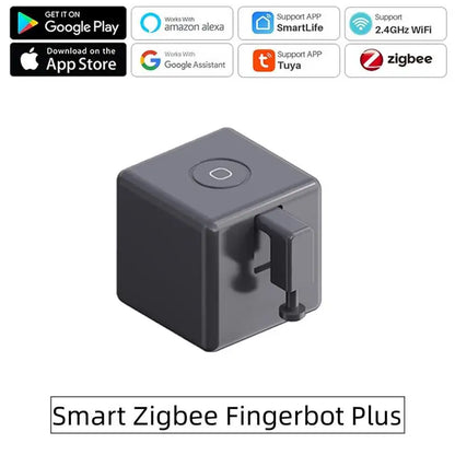 New Zigbee Smart Fingerbot Plus Switch Button Pusher Touch Arms Fingerbot Tuya Smart Life Control Work with Alexa Google Alice