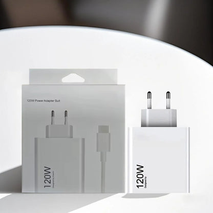 120W Super Fast Charger Turbo Hyper Charge Adapter for Mi 15/14/13/11T Ultra Pro Redmi 12C Note 11-14 POCO F6/F7/X7 Pro