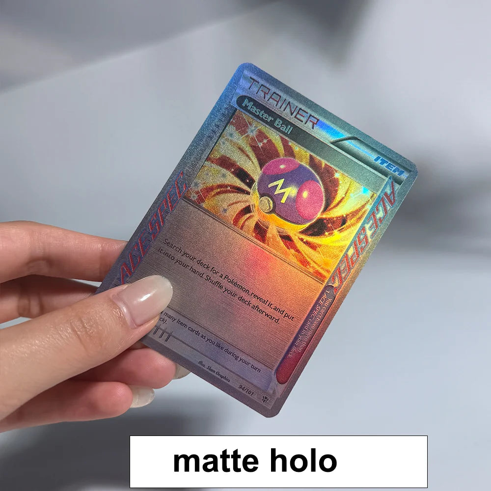 Custom Game Cards Foil/Regular Card DIY PTCG Personalized Cards Board Game Party Games Any Picture Black/Blue Core Card