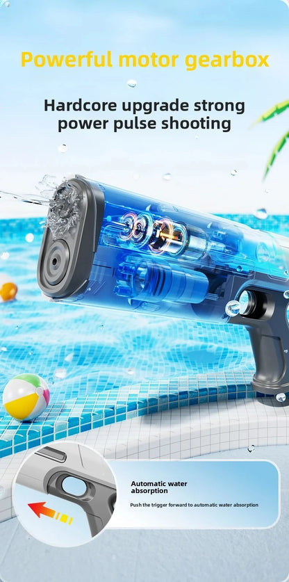 Electric Water Gun Toy for Adults Powerful Automatic Suction Water Blaster Summer Gift Beach Pool Garden Game Outdoor Fun Toy
