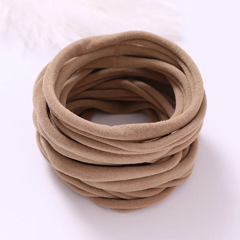 10pcs/lot Nylon Headband Baby Girl Accessories For Children's Hair Elastic Bands For Girls Toddler Headdress Baby Turban