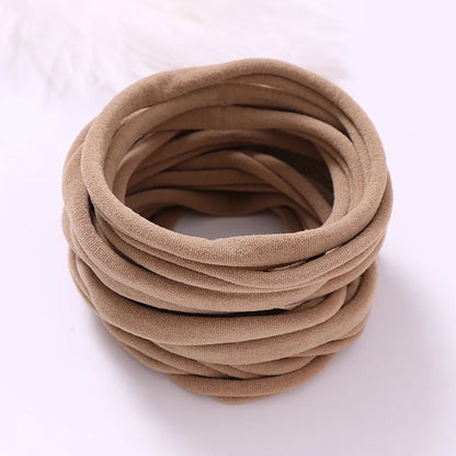 10pcs/lot Nylon Headband Baby Girl Accessories For Children's Hair Elastic Bands For Girls Toddler Headdress Baby Turban