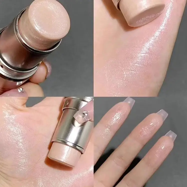 KAXIER High Gloss Stick Highlighter Blush Water Light Shimmer Waterproof Face Contour Illuminator Brighten Contouring Rouge