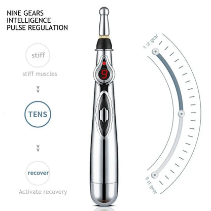 2/3/5 Heads Electronic Acupuncture Pen Safe Acupuncture Electric Massage Pen 9th Gear Meridian Energy Meridian Pen Neck