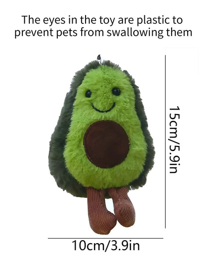 Funny Cat Toys Cute Avocado Pet Plush Toy for Daily Companionship of Small Medium-sized Dogs Cute Avocado Backpack Hanging Chain