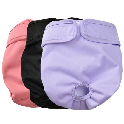 3Pcs Washable Female Dog Diapers Elastic Breathable Pet Nappies Reusable Pets Menstrual Period Panties For Small Medium Dogs Pug