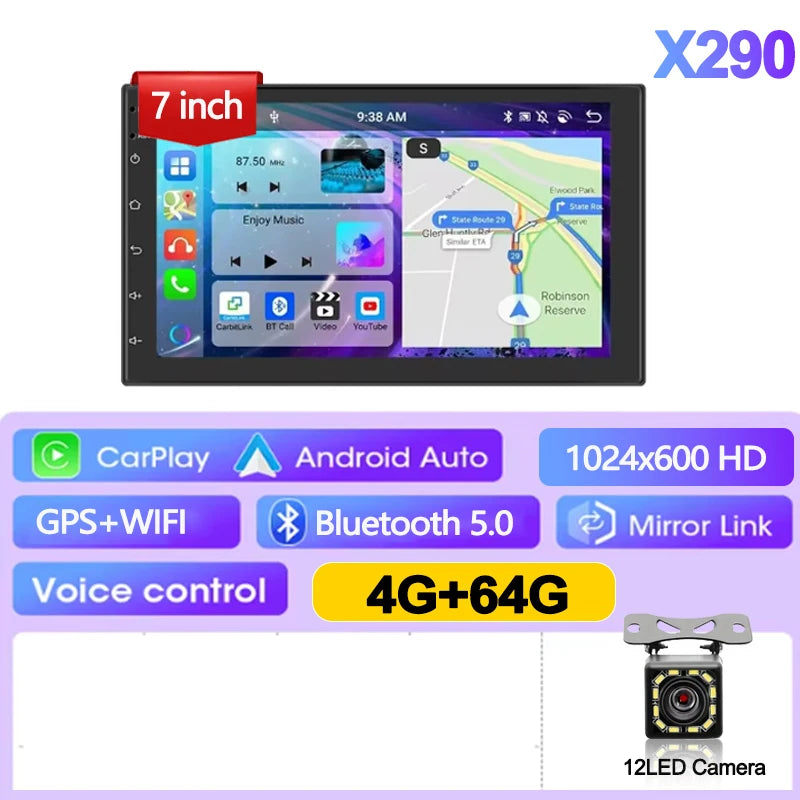 7/9/10 inch Universal Android 13 Car Radio 32G/64G Autoradio android 2 Din car radio GPS BT Central Multimedia Smart car systems