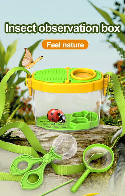 Novel Insect Observation Box Outdoor Collection Telescope Tadpole Butterfly Silkworm Biological Experiment Capture Tool