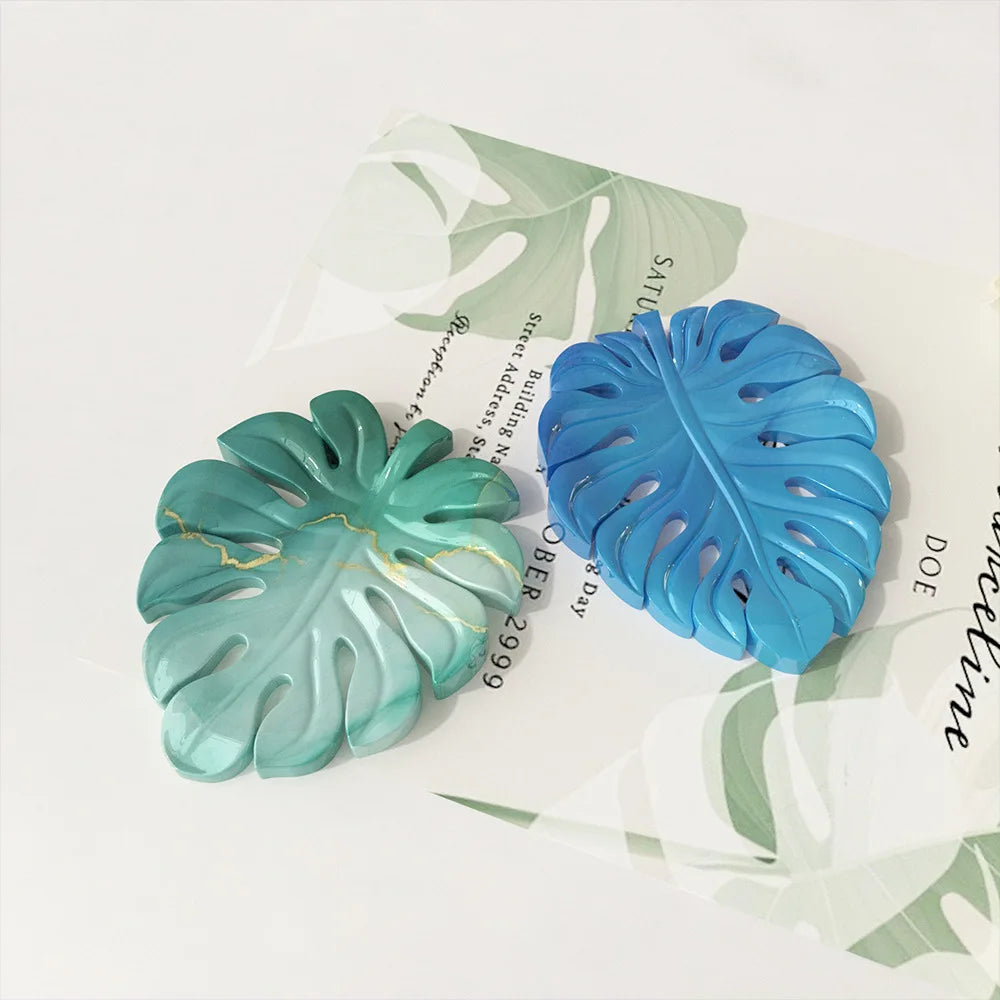 3D Tropical Leaves Silicone Mold for Handmade Soap Candle Resin Macking Molds DIY Art Crafts Aromatherapy Gypsum Ornaments Mould
