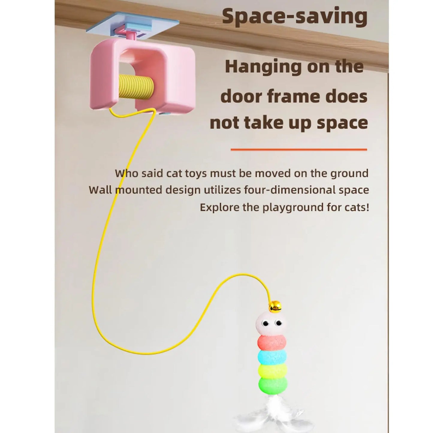 Caterpillar and Flying Bird Suitable for Self-playing Pet Chasing Toys Interactive Cat Toys for Indoor Cats Hanging Automatic